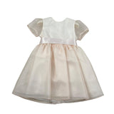Childrenfashionatelier Abito Cerimonia Tinta Unita Mezza Manica per Neonata 2066AB ROSA CHILDRENFASHIONATELIER 