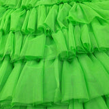 Y-Clu Abito Tinta Unita con Balze per Bambina Y19170 VERDE Y-CLU 