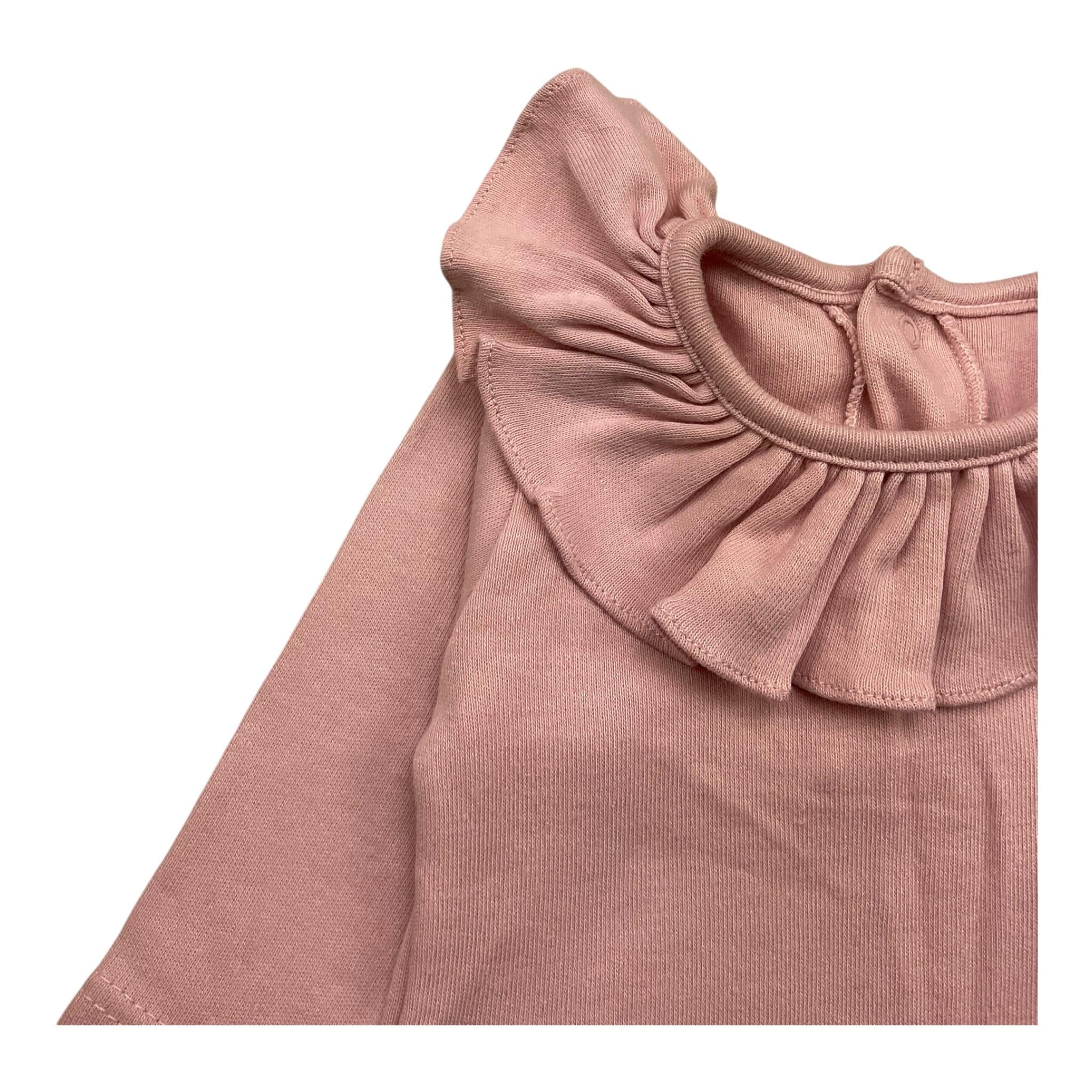 BABIDU body manica lunga tinta unita Rosa per Neonata BODY2 ROSA BABIDU 