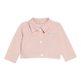 Liu Jo Einfarbige Jacke mit rosa Knöpfen für Baby Mädchen