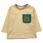 TRUSSARDI shirt girocollo tinta unita con taschino in contrasto Panna per Neonato TIA25141TS PANNA TRUSSARDI 