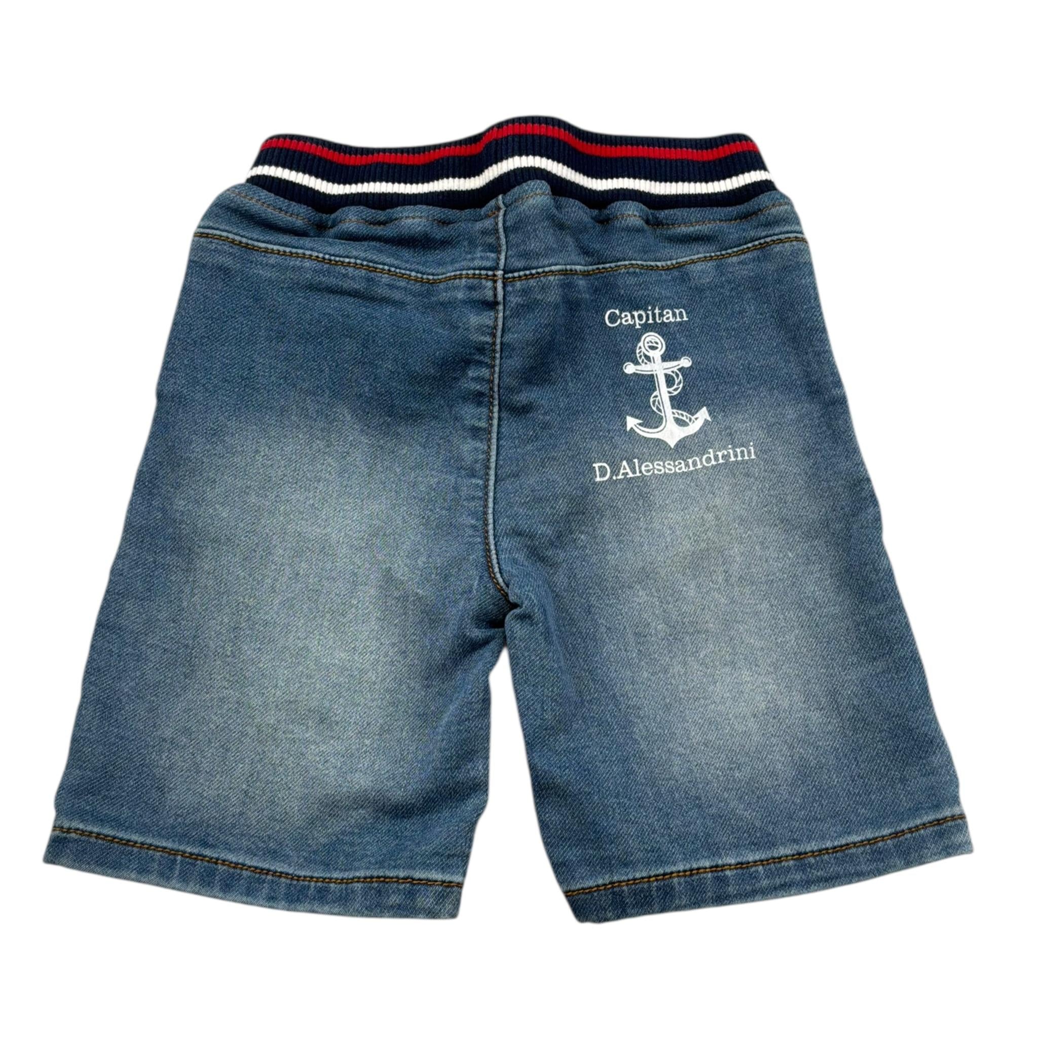 Daniele Alessandrini Bermuda In Denim con Elastico In Vita per Bambino 1296SD00173J BLU DANIELE ALESSANDRINI 