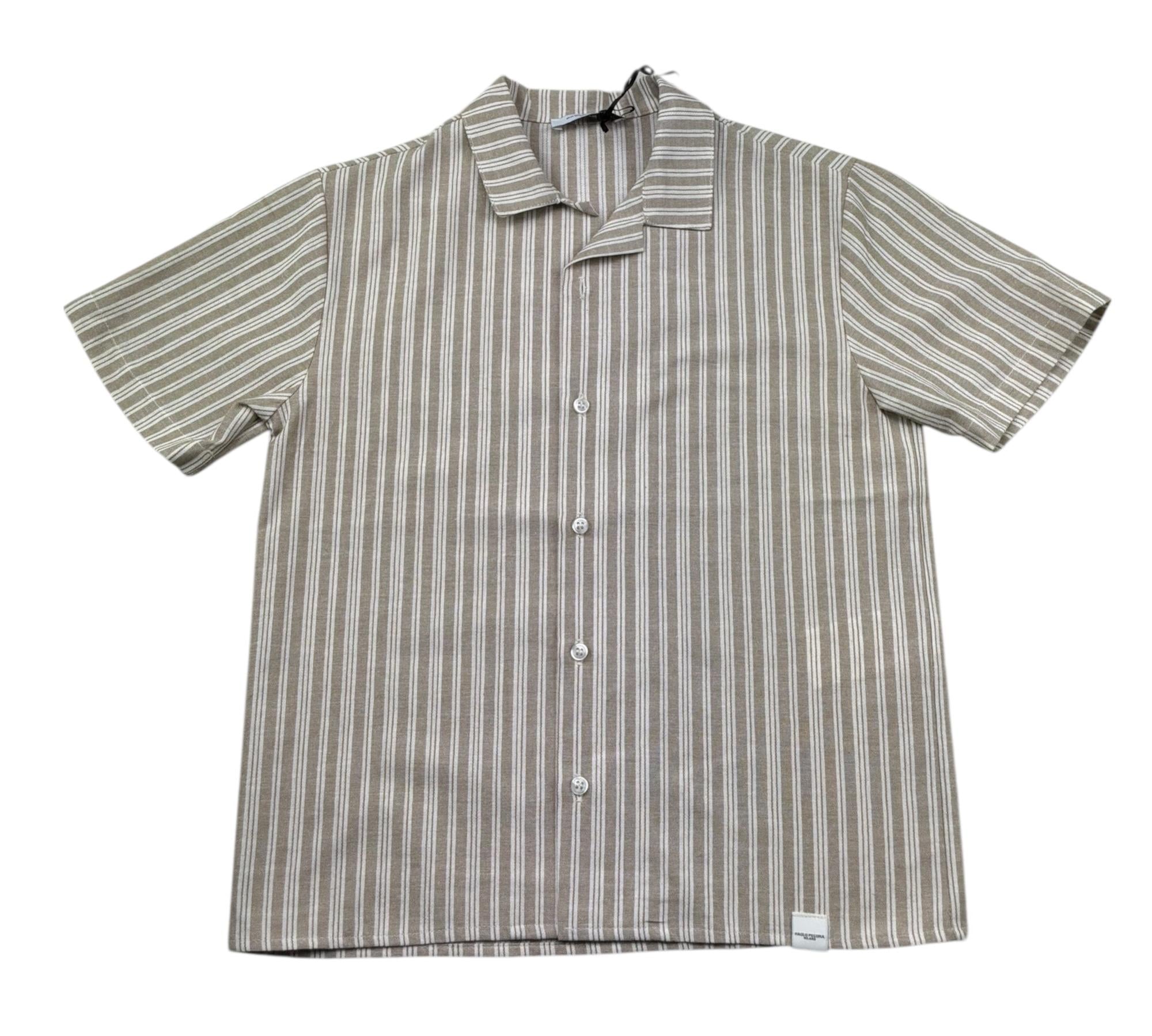 Paolo Pecora Camicia Mezza Manica Fantasia A Righe per Bambino PP4288 BEIGE PAOLO PECORA 