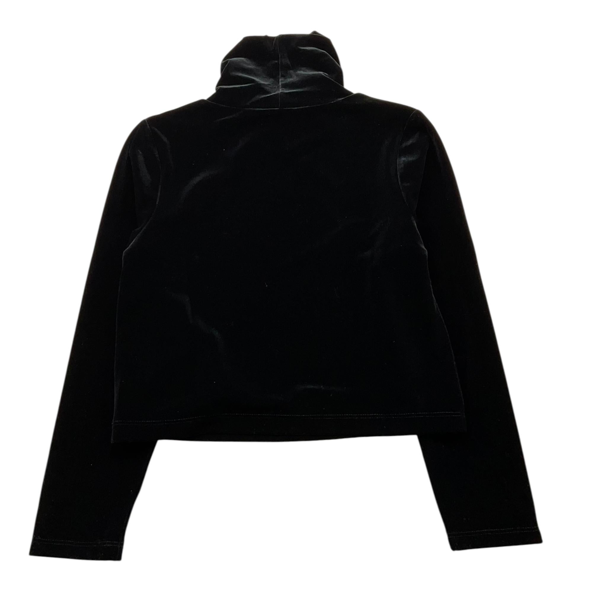 LIU JO shirt tinta unita in velluto coll alto Nero per Bambina GF4178 NERO LIU JO 