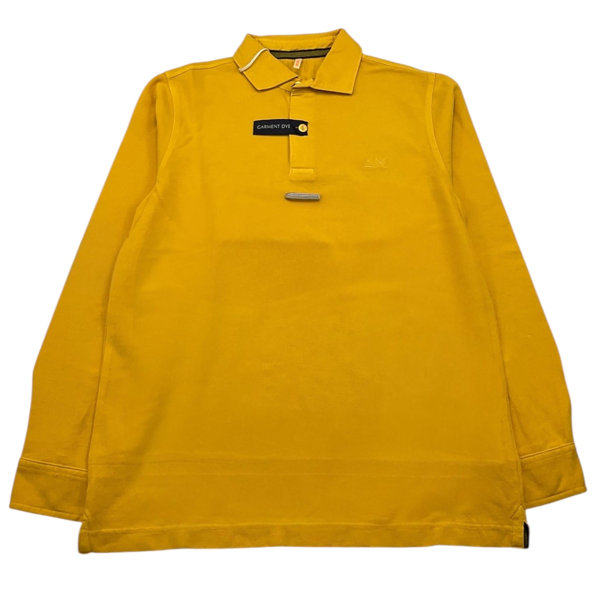 SUN68 polo manica lunga tinta unita Giallo per Bambino A40302 GIALLO SUN68 