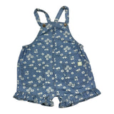 Losan Baby Mädchen Einfarbiger Jeans-Overall mit blauem Blumendruck