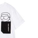 Karl Lagerfeld T-Shirt Girocollo tinta unita con Taschino Bianco per Bambino Z30423X BIANCO KARL LAGERFELD 