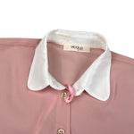Vicolo Camicia tinta unita con Colletto Rosa per Bambina 3145C00113X ROSA VICOLO 