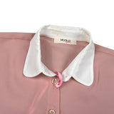 Vicolo Camicia tinta unita con Colletto Rosa per Bambina 3145C00113X ROSA VICOLO 