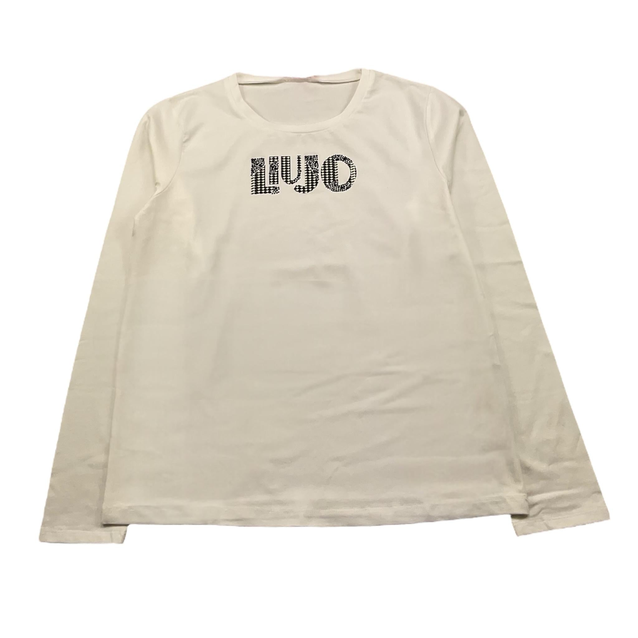 LIU JO shirt girocollo tinta unita con stampa Bianco per Bambina GF4094X BIANCO LIU JO 