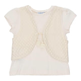 Mayoral T-Shir Tinta Unita con Gilet per Bambina 3007 PANNA MAYORAL 