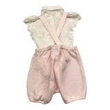 Helle Farben 2-teiliges Set Shirt-Latzhose Rosa für Baby Mädchen