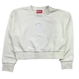 Diesel – Einfarbiges Sweatshirt mit Rundhalsausschnitt und weißer Perforation für Mädchen