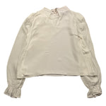 MISS BLUMARINE camicia manica lunga tinta unita con fiocco Panna per Bambina IF4112 PANNA MISS BLUMARINE 