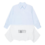 MAISON MARGIELA camicia biclore manica lunga Bianco/azzurro per Bambina M60640 BIANCO/AZZURRO MAISON MARGIELA 