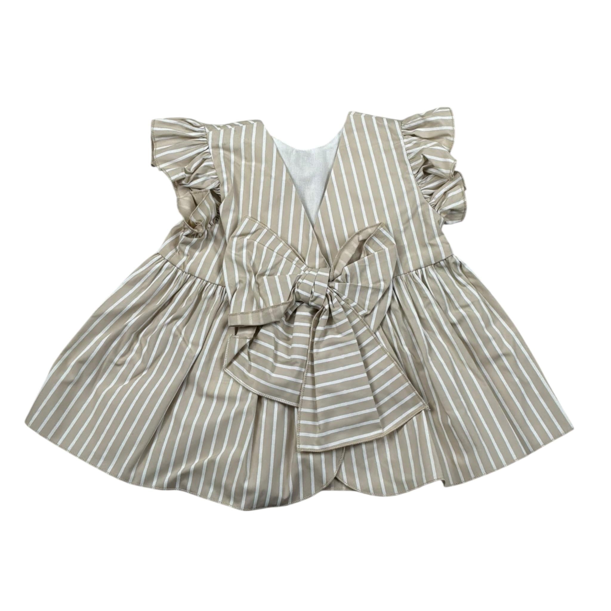 Le Bebe Top Giromanica Tinta Unita Fantasia A Righe per Neonata LBG5824 BEIGE LE BEBE 