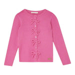 LIU JO cardigan tinta unita con applicazioni fiocchi Rosa per Bambina KF4038X ROSA LIU JO 