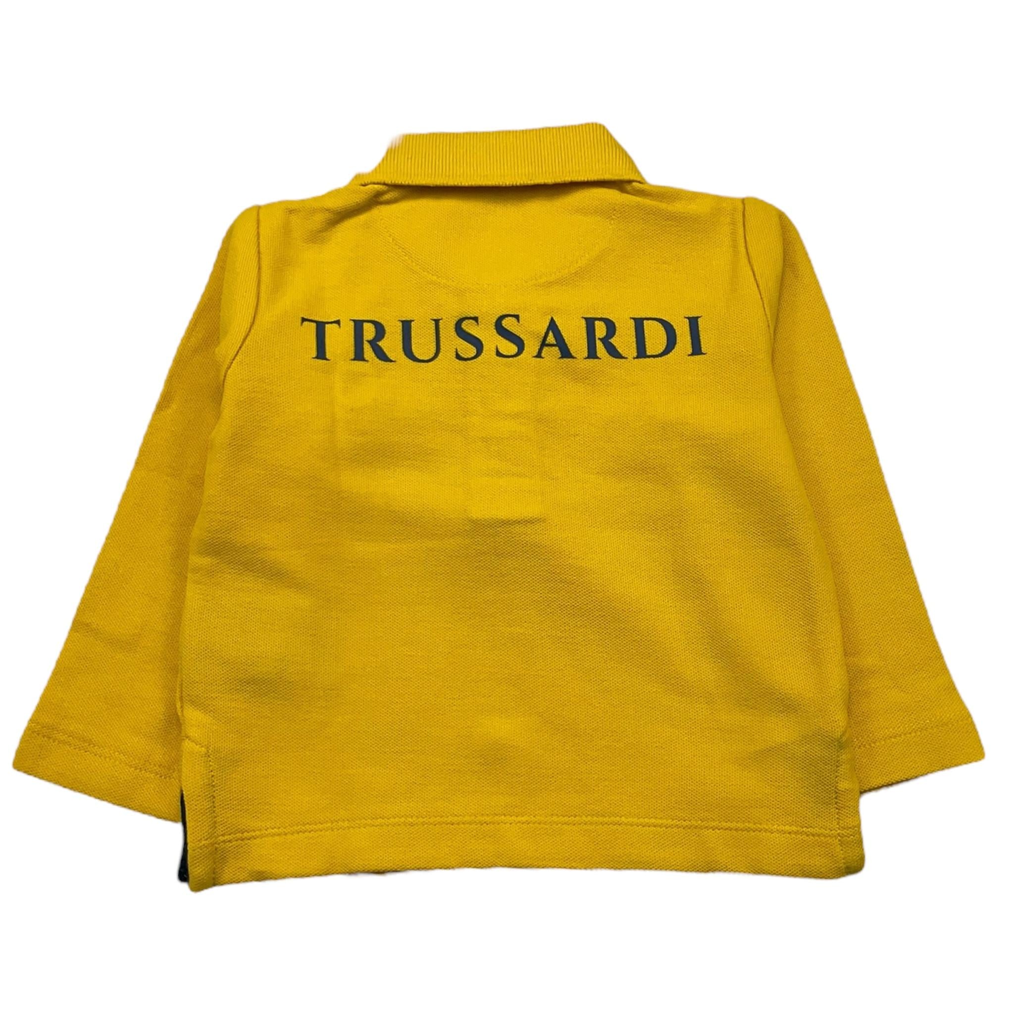 TRUSSARDI polo manica lunga tinta unita Giallo per Neonato TIA24081PO GIALLO TRUSSARDI 