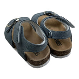 Colors Of California Einfarbige Sandalen mit Kontrastsohle Blau für Neugeborene