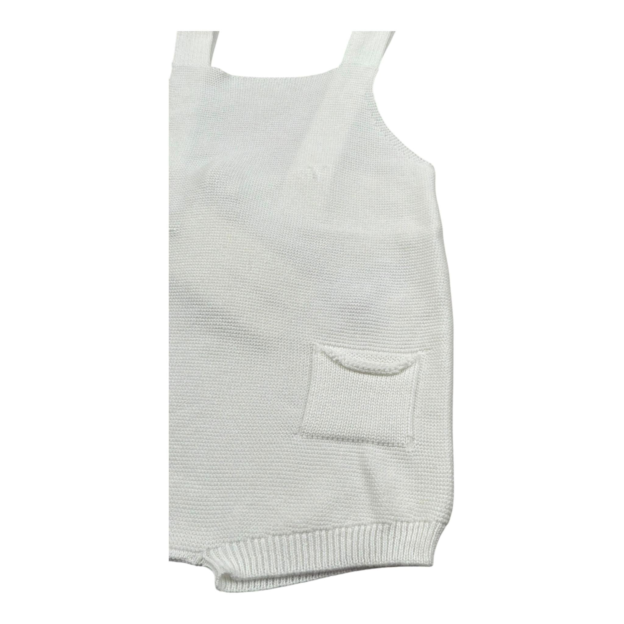 Wedoble Salopette Tinta Unita con Taschino per Neonato V24033035B BIANCO WEDOBLE 