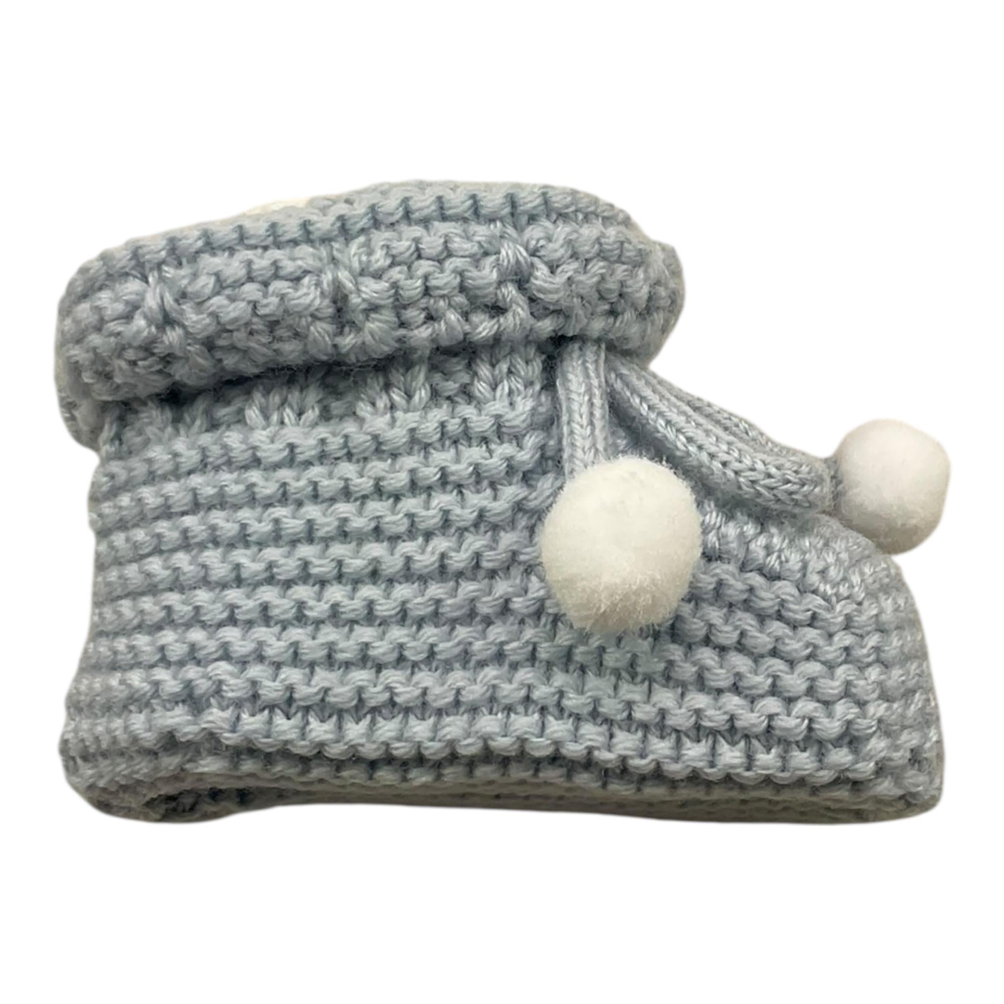 MARTIN ARANDA babbucce tintaunita con pon pon Azzurro per Neonato L02310070 AZZURRO MARTIN ARANDA 