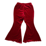 LA STUPENDERIA pantalone tinta unita modello zampa in velluto Rosso per Neonata TJPN46XN ROSSO LA STUPENDERIA 