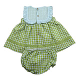 Juliana Abito Giromanica con Culotte per Neonata 25107 VERDE JULIANA 