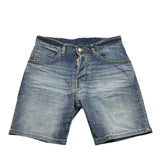 Dsquared2 Einfarbige Denim-Bermuda-Shorts mit Taschen Blau für Jungen