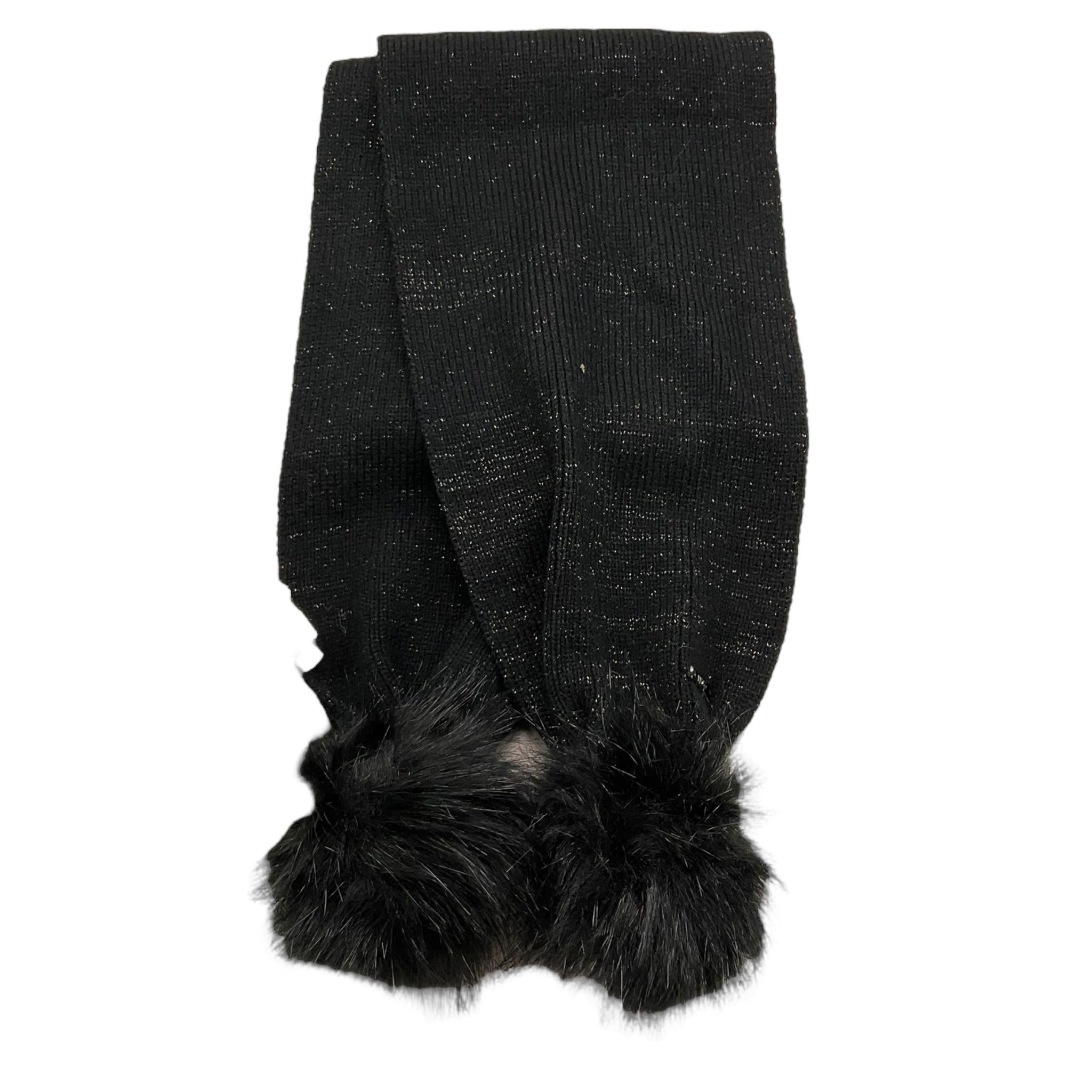 LIU JO sciarpa tinta unita con pon pon Nero per Bambina K69032 NERO LIU JO 