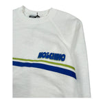 Moschino Felpa Chiusa Girocollo Tinta Unita con Logo per Bambino HUF09M BIANCO MOSCHINO 