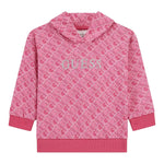 GUESS felpa chiusa con cappuccio tint unita con stampe logo Rosa per Neonata K4YQ00KA6R4N ROSA GUESS 