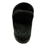 MOU stivali tinta unita con applicazione logo Nero per Bambina MUFK111000A NERO MOU 