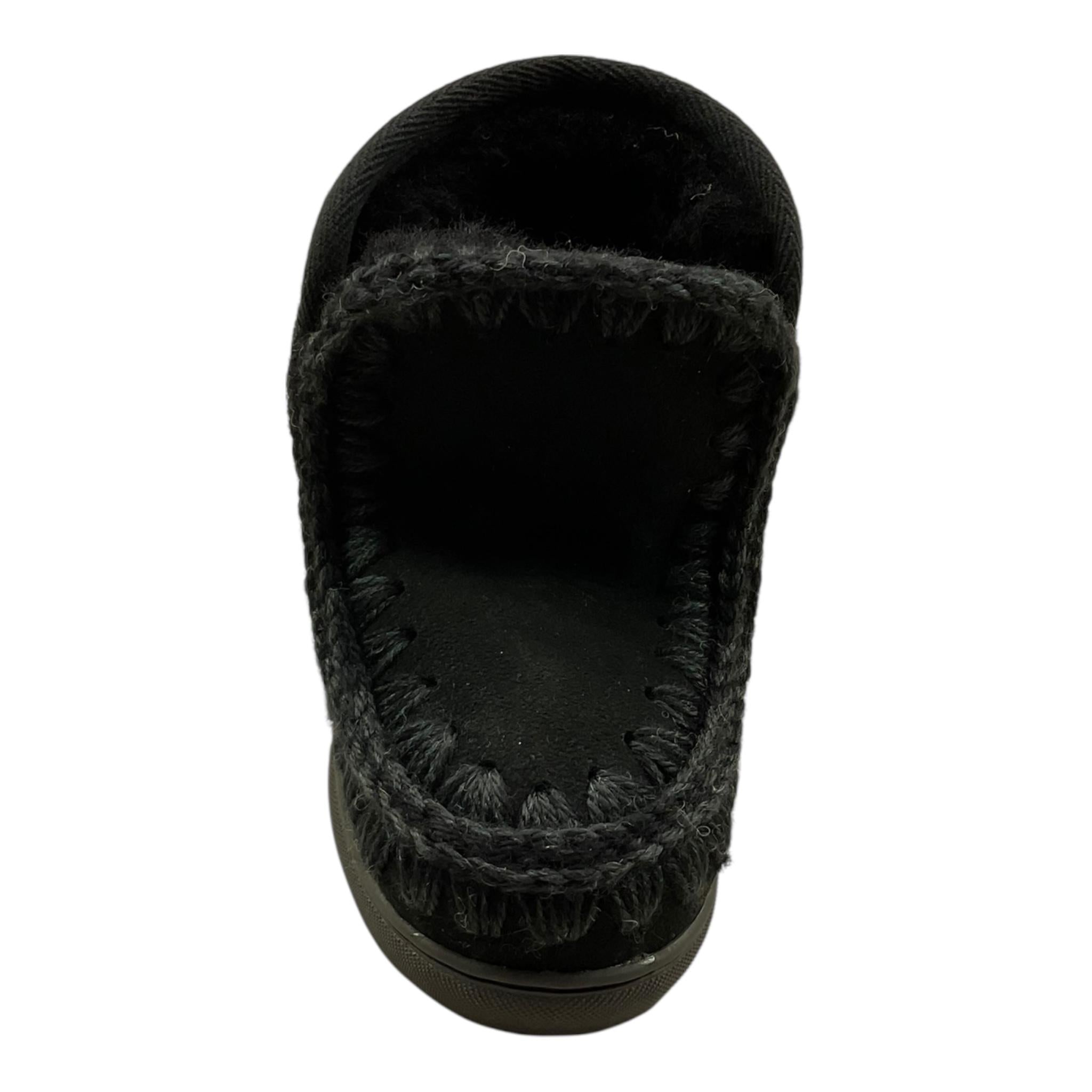 MOU stivali tinta unita con applicazione logo Nero per Bambina MUFK111000A NERO MOU 