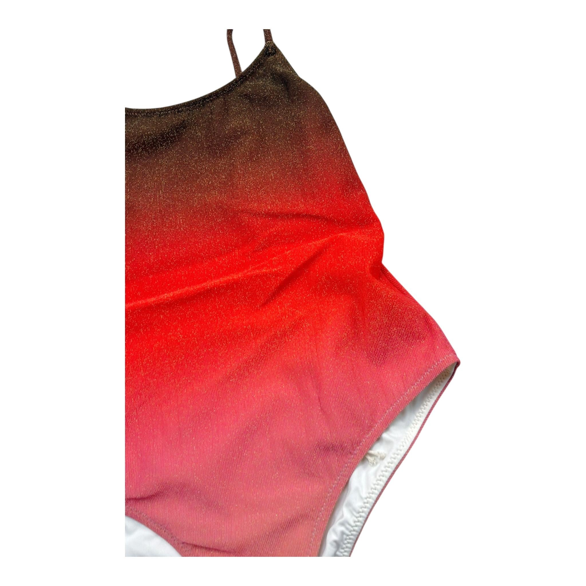 Saint Barth Costume Intero Bicolore per Bambina 00065L ROSSO SAINT BARTH 