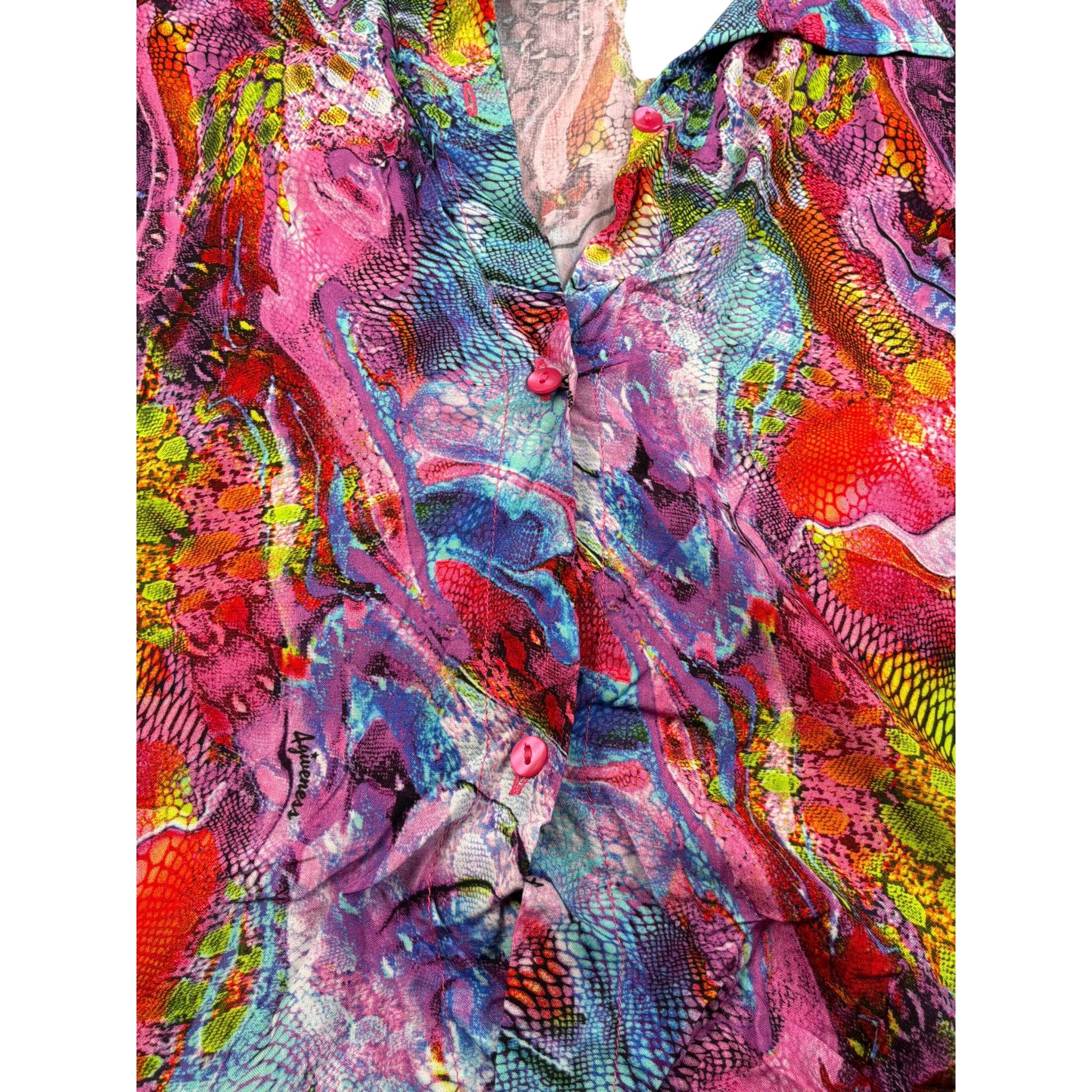 4Giveness Camicia Mezza Manica Stampa Fantasia Multicolor per Bambina CM4G MULTICOLOR 4GIVENESS 