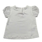 Isi Baby T-Shirt Girocollo tinta unita con Ricami Bianco per Neonata S25I111CAJJ BIANCO ISI BABY 