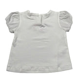 Isi Baby T-Shirt Girocollo tinta unita con Ricami Bianco per Neonata S25I111CAJJ BIANCO ISI BABY 