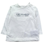 Trussardi Shirt Girocollo Tinta Unita con Logo per Neonato TIP2606TS BIANCO TRUSSARDI 