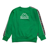 KAPPA felpa girocollo tinta unita con stampa Verde per Bambino 361U7MW VERDE KAPPA 