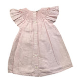 Tartine Et Chocolat Rosa einfarbiges Kleid mit halben Ärmeln für Baby Mädchen
