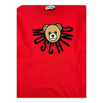 MOSCHINO abito in maglia girocollo tinta unita con stampa Rosso per Bambina HDV0GZ ROSSO MOSCHINO 