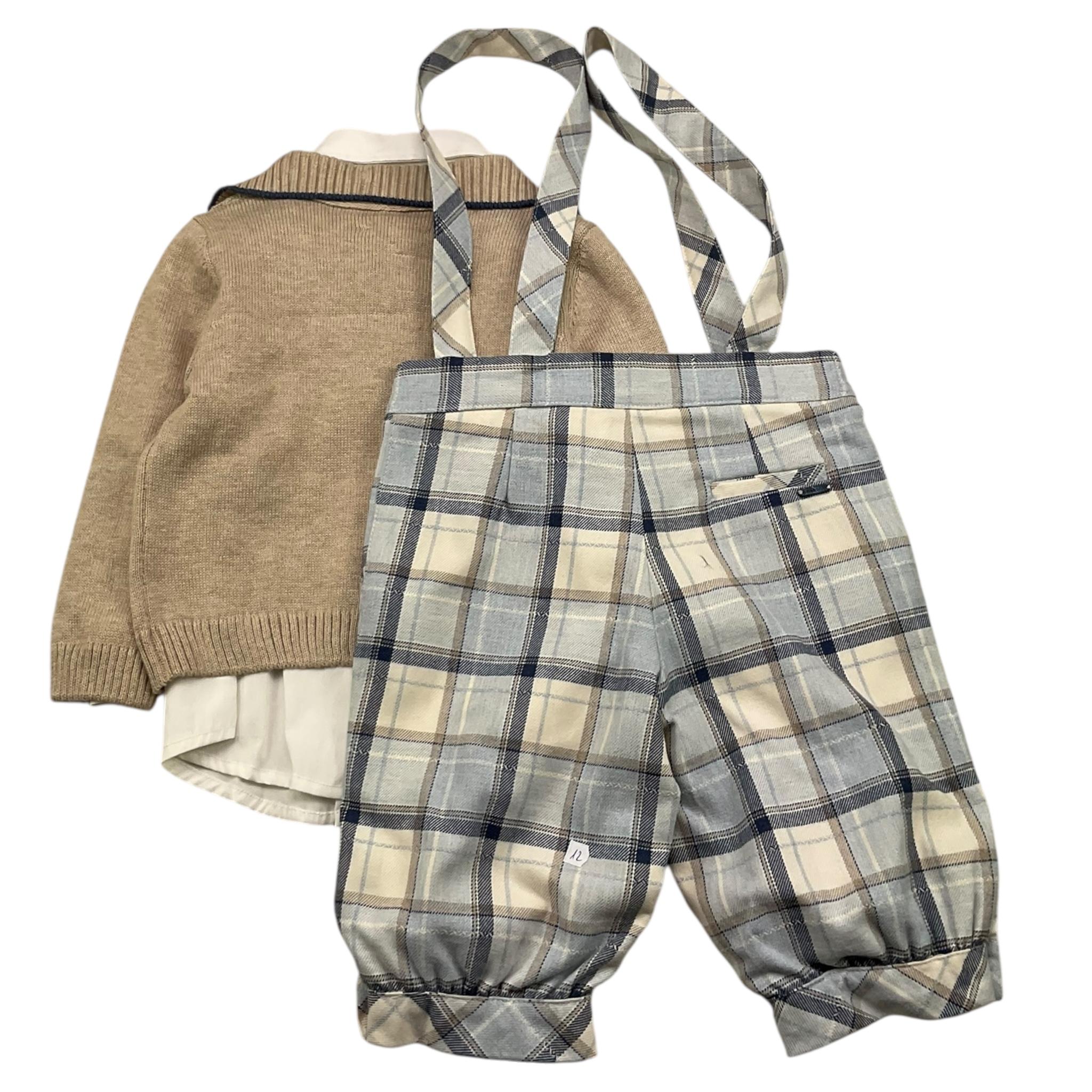BABY A. completo 4 pezzi camicia-giacca-pantalone-papillon Beige per Neonato A2902 BEIGE BABY A. 