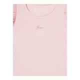 Guess T-Shirt Tinta Unita con Tulle per Bambina K5RI22K6YW4XJ ROSA GUESS 