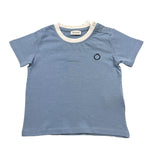 Trussardi T-Shirt Tinta Unita con Stampa per Bambino TIP25045TSJ AZZURRO TRUSSARDI 