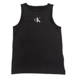 Calvin Klein Canotta Tinta Unita con Logo per Bambina IG0IG02435 NERO CALVIN KLEIN 