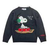 SAINT BARTH maglia girocollo tinta unita con stampa Nero per Bambino SNOPYDUY NERO SAINT BARTH 