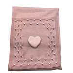 BABY LORD coperta tinta unita con ricami Rosa per Neonata 134 ROSA BABY LORD 