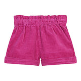 CARRE'MENT BEAU short tinta unita in camoscio Fuxia per Neonata Y30208 FUXIA CARRE'MENT BEAU 