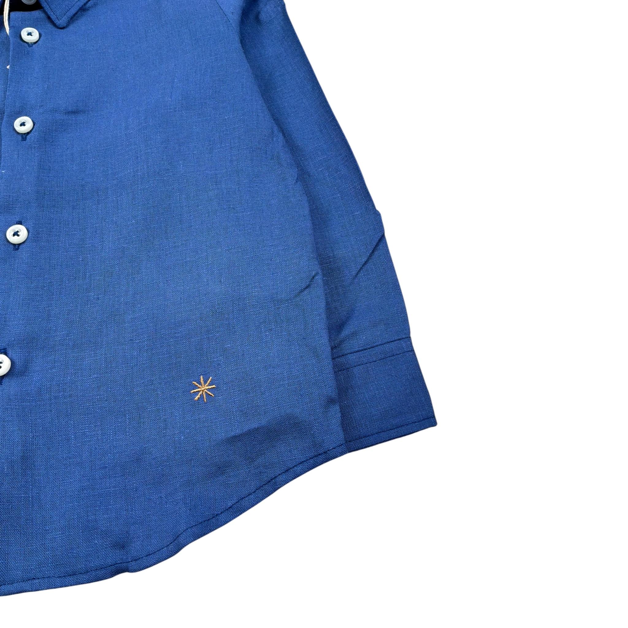 Manuel Ritz Camicia Manica Lunga Tint Unita Blu per Bambino MR30833J BLU MANUEL RITZ 