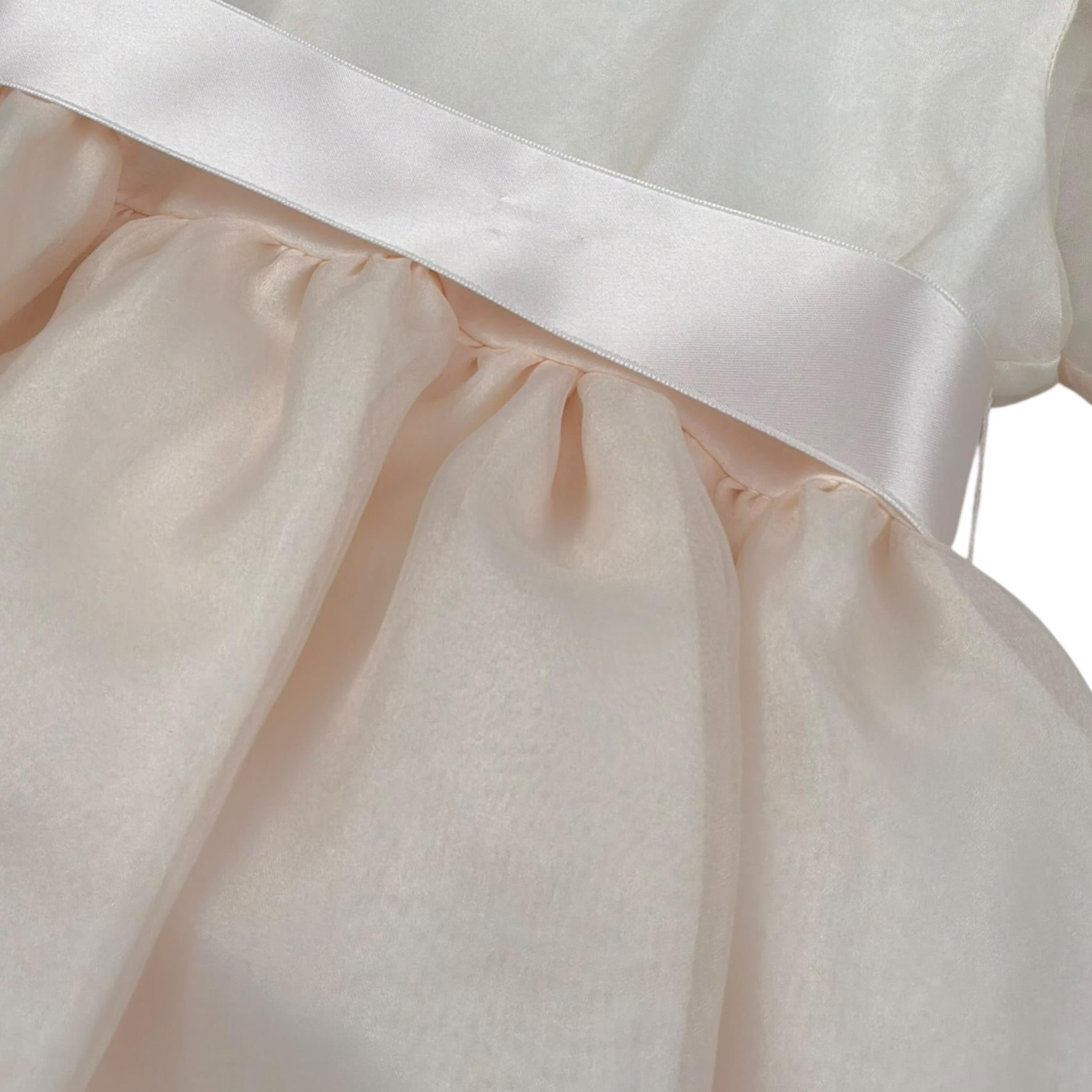 Childrenfashionatelier Abito Cerimonia Tinta Unita Mezza Manica per Neonata 2066AB ROSA CHILDRENFASHIONATELIER 